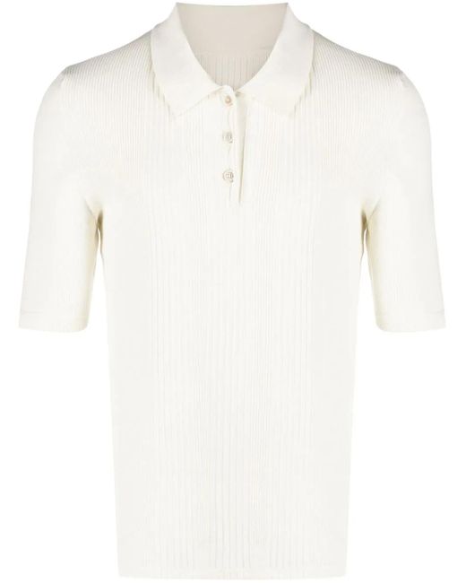 Maison Margiela White Cotton Polo Shirt for men