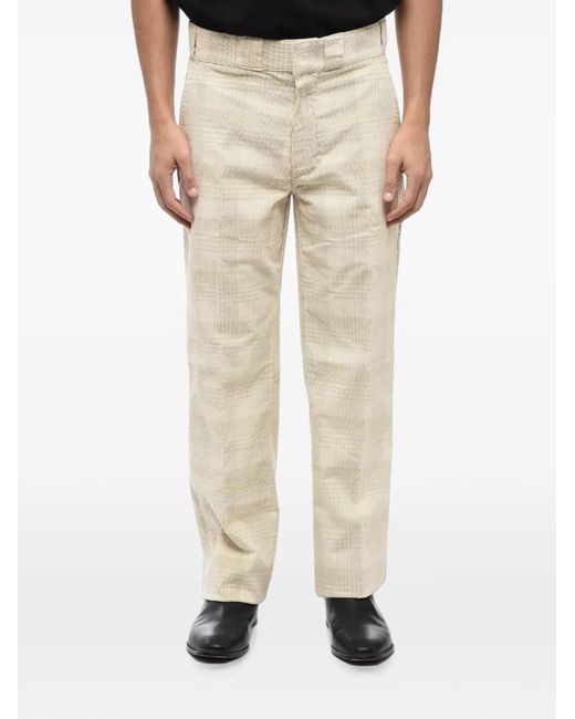 Dickies Natural Checked Corduroy Trousers for men