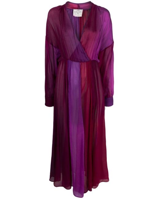 Forte Forte Purple Seidenkleid mit Farbverlauf