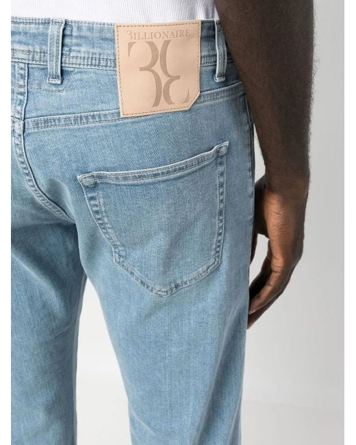 Billionaire Blue Regular Straight-Leg Jeans for men