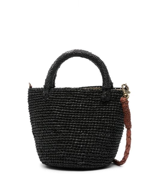 IBELIV Black Garana Raffia Mini Bag