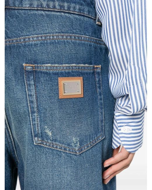 Dolce & Gabbana Blue Distressed Jeans