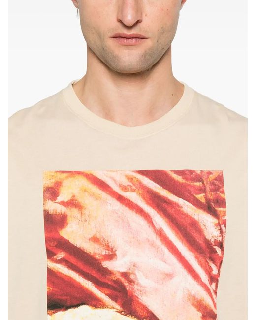McQueen Natural Cotton Logo T-Shirt for men