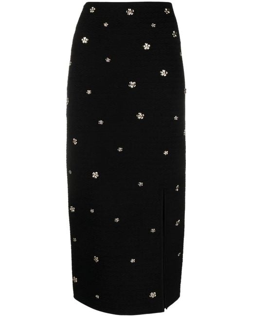Sandro Black Knit Midi Skirt