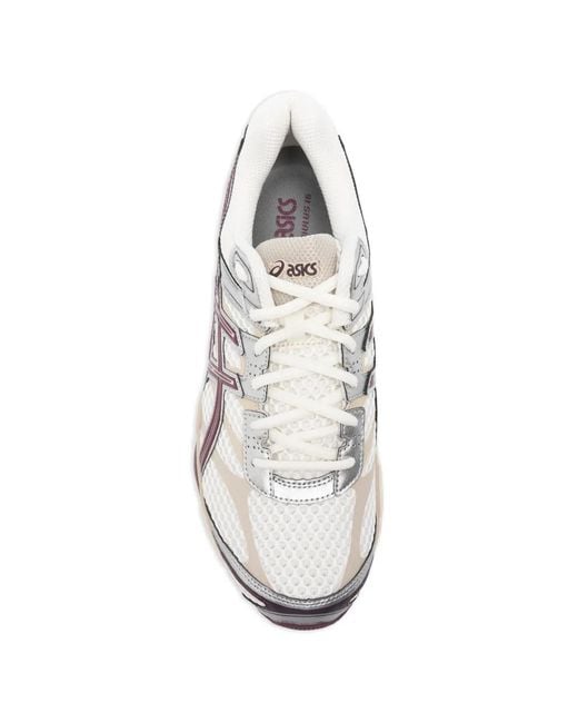 Asics White Gel-Kayano 14 Metallic Panelled Sneakers