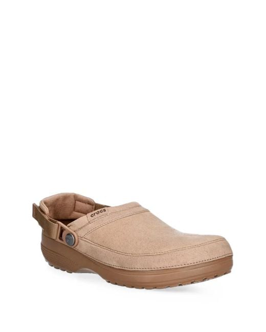 CROCSTM Brown Classic Touch-Strap Slingback Mules