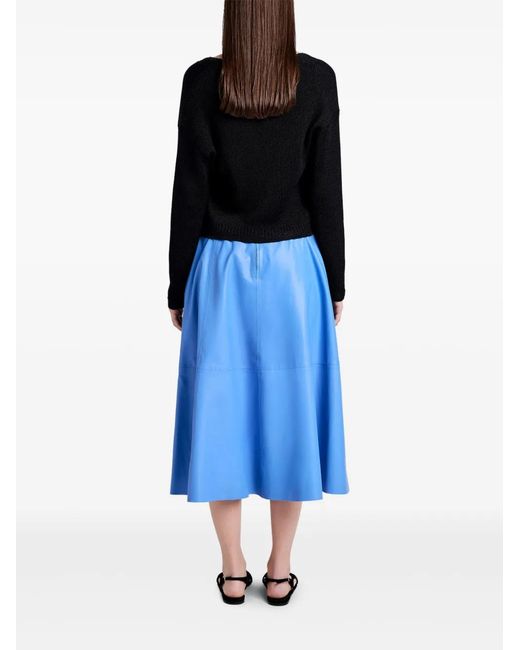 Proenza Schouler Blue Cece Midi Skirt