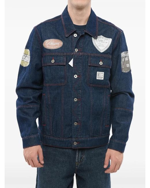 Rassvet (PACCBET) Blue Patch-Detail Denim Jacket for men