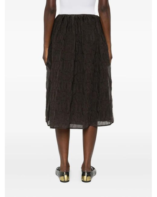 CECILIE BAHNSEN Black Bala Midi Skirt