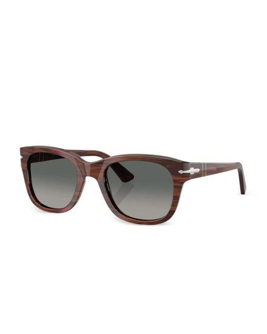 Persol Gray Round-Frame Sunglasses