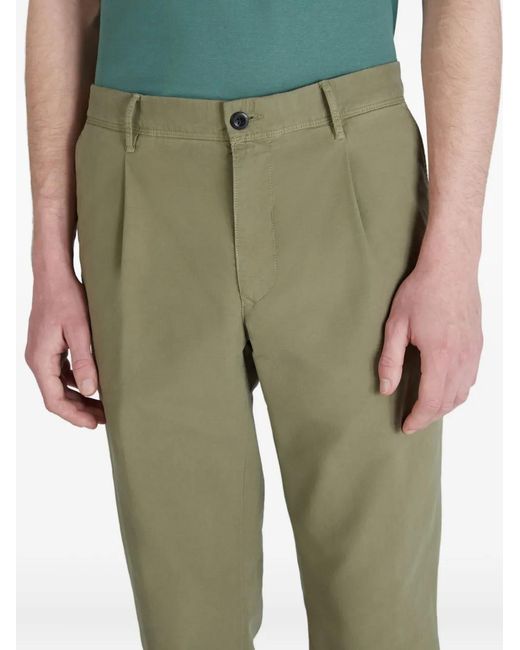 Incotex Green Pleated Trousers for men