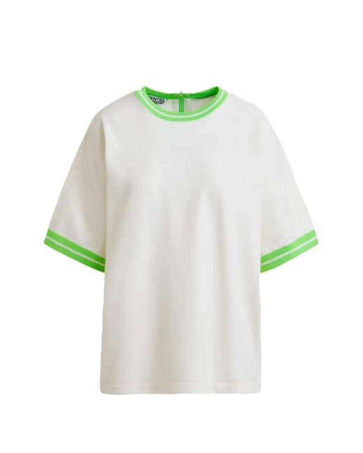Essentiel Antwerp Green Contrast-Trim T-Shirt