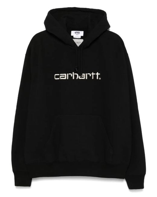 Junya Watanabe Black Printed Cotton Hoodie for men