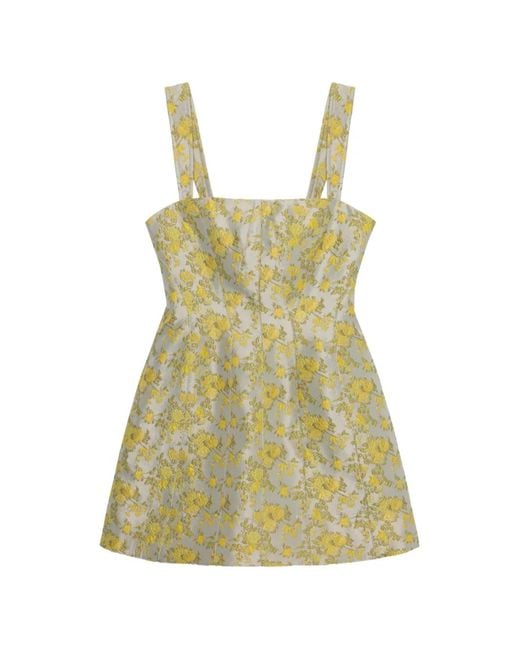 Jonathan Simkhai Green Lydia Floral-Jacquard Mini Dress