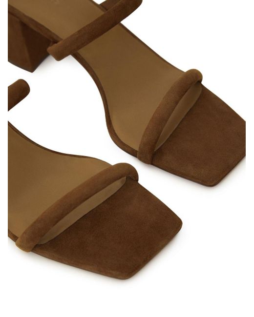 Sandalias con tacón cuadrado de 65mm 12 STOREEZ de color Brown