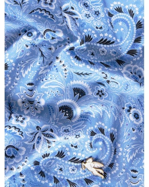 Etro Blue Badeanzug mit Paisleymuster