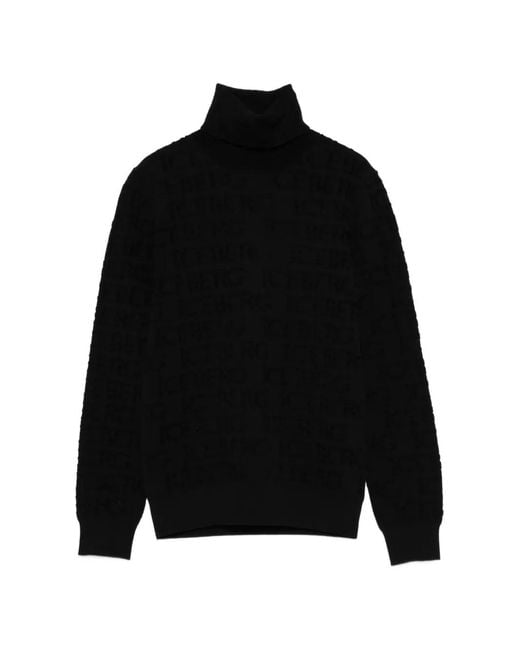 Iceberg Black Pull À Col Roulé Et À Motif