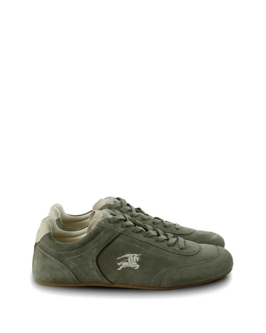 Burberry Green Suede Knight Runner Sneakers for men