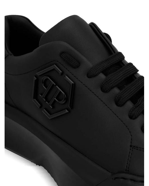 Philipp Plein Black Godzilla Runner Hexagon Sneakers