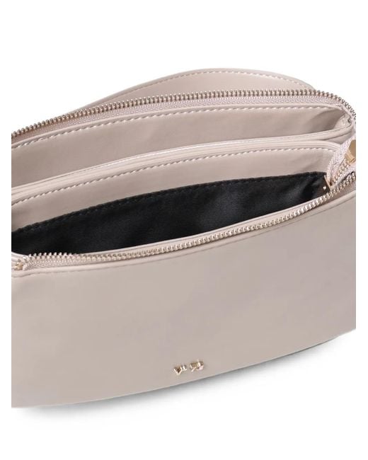 V73 Natural Tracollina Zircone Logo-Plaque Shoulder Bag