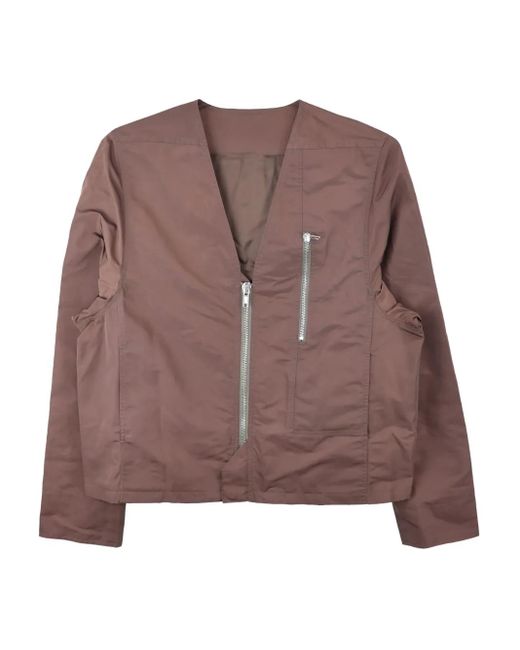 Rick Owens Brown Zip-Front Jacket for men