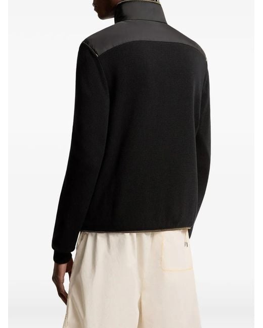 Moncler Black Zip Mock-Neck Jacket for men