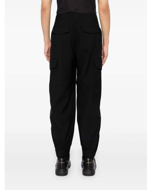 McQueen Black Cargo Trousers for men