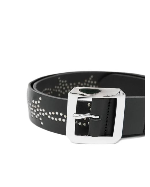 HTC Black Studded Belt for men