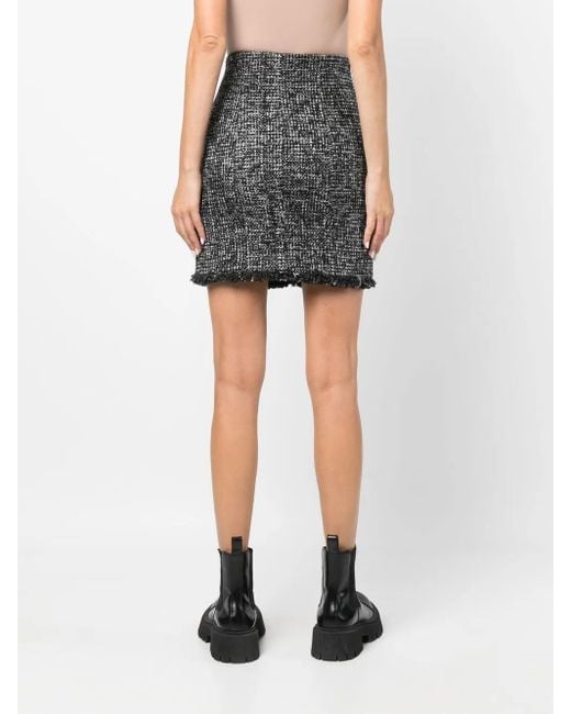 Philipp Plein Gray Mini Skirt