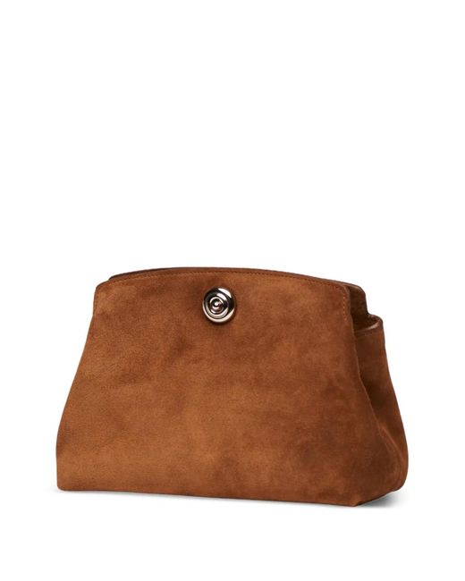 Liffner Brown Pushlock Shoulder Bag