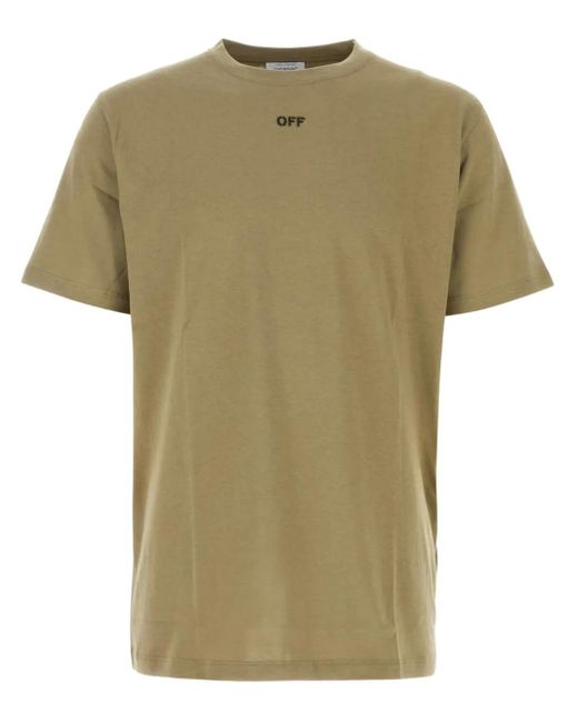 Off-White c/o Virgil Abloh Natural Logo Cotton T-Shirt for men