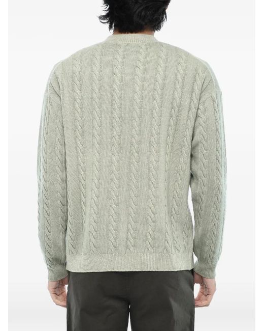 Woolrich Gray Crew-Neck Sweater for men