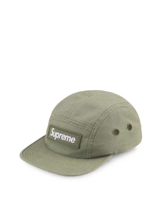 Supreme Green Zoo York Camp Logo-Patch Cap for men
