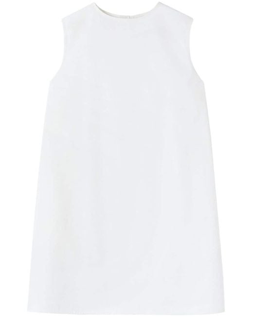 Jil Sander Popeline Mini-jurk in het White