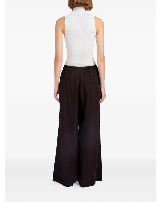 Proenza Schouler Brown Elastic-Waist Wide-Leg Trousers