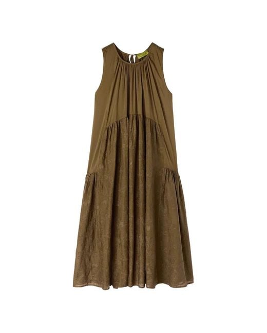 Momoní Natural Cobre Embroidered Maxi Dress