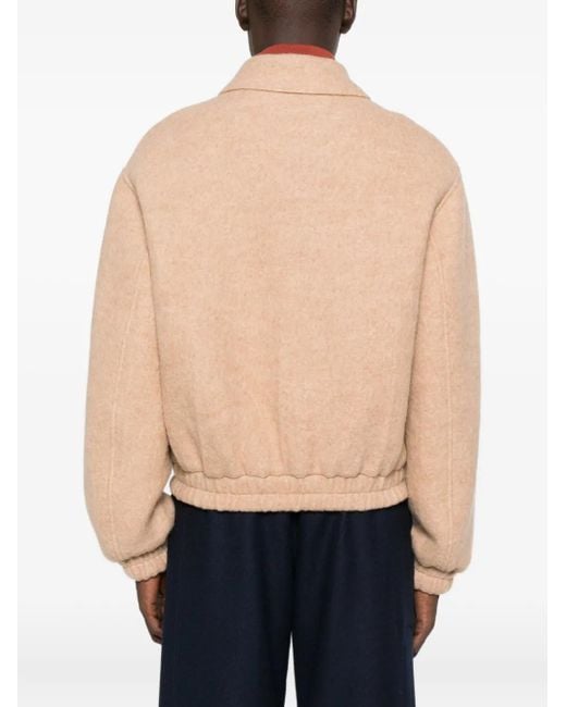 Jil Sander Natural Zip-Front Pocket Bomber Jacket for men