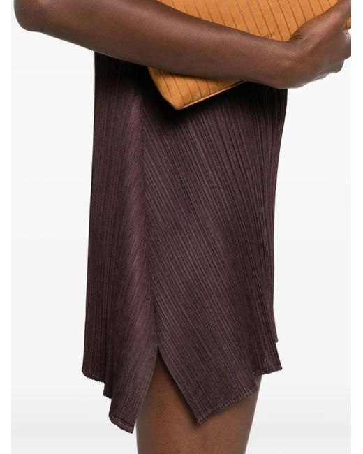 Pleats Please Issey Miyake Brown Pleated Midi Tunic