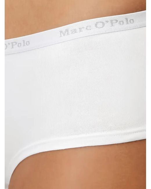 Marc O' Polo White Logo-Band Briefs (Pack Of Three)
