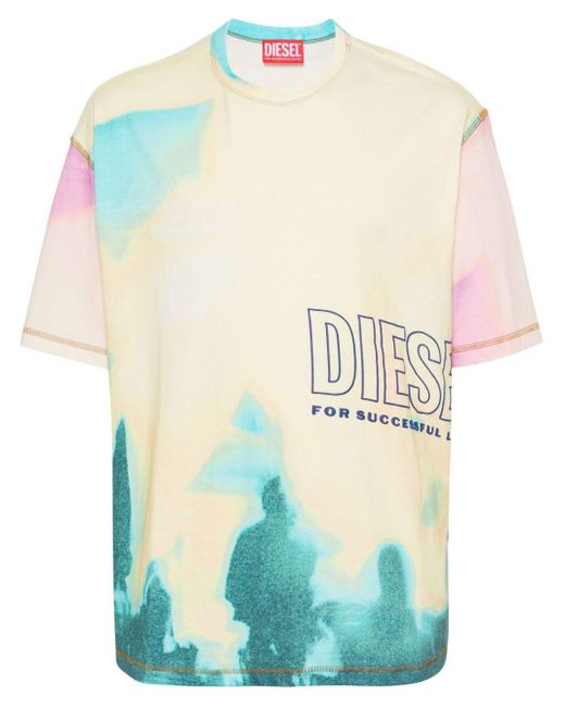 DIESEL T-Wash-Color T-Shirt in Blue für Herren