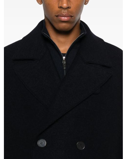 Harris Wharf London Doppelreihiger Mantel in Black für Herren