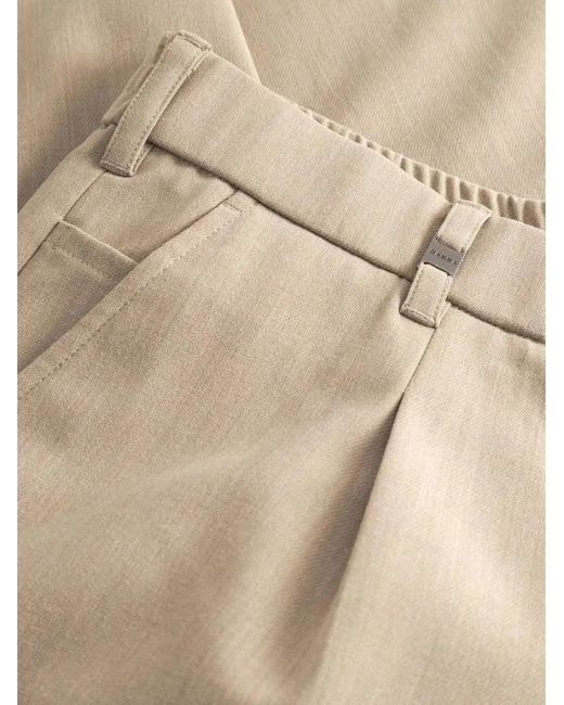 Gabba Natural Gabnapoli 19 Phin Pleated Elasticated-Waistband Trousers for men