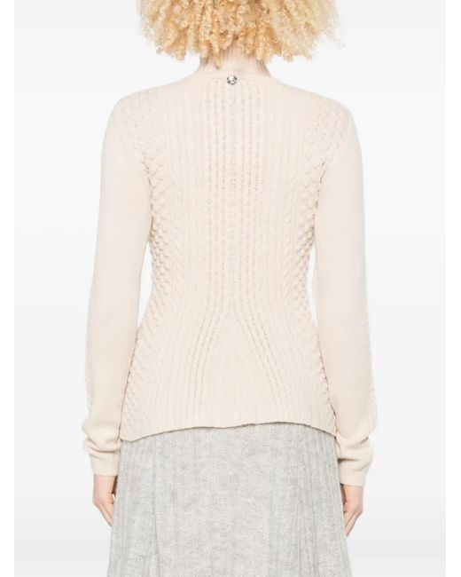 Maglione A Collo Alto di Twinset in White