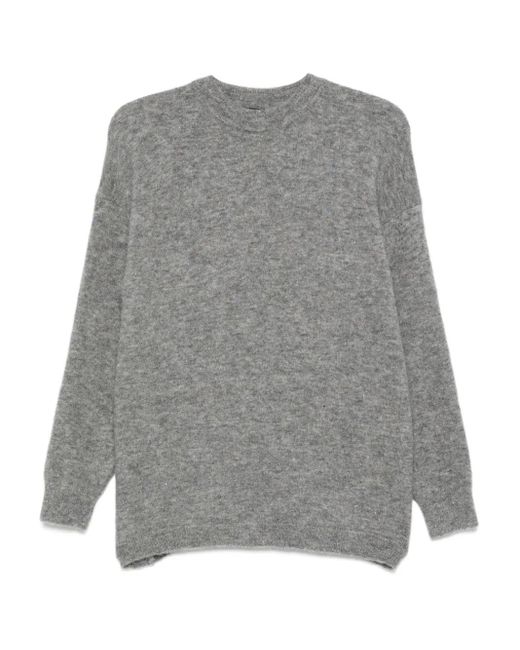 Mr. Mittens Women's Gray Crew-Neck Long-Sleeve Sweater