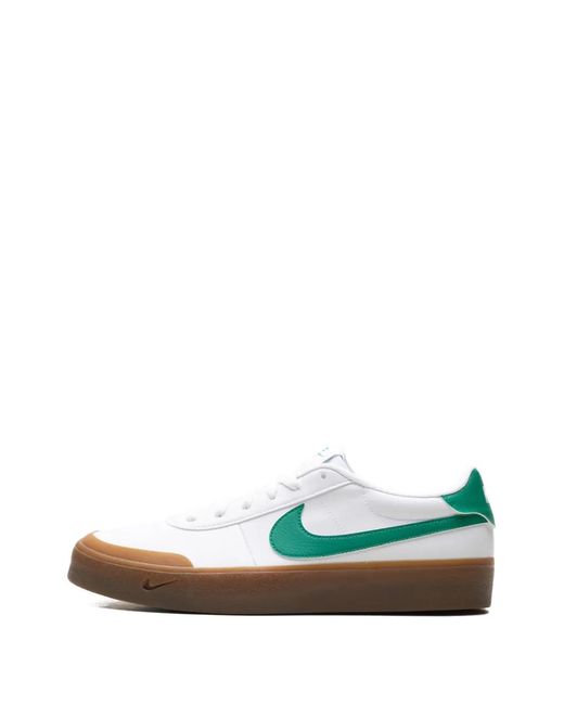 Nike Green Court Shot Swoosh Low-Top Sneakers for men