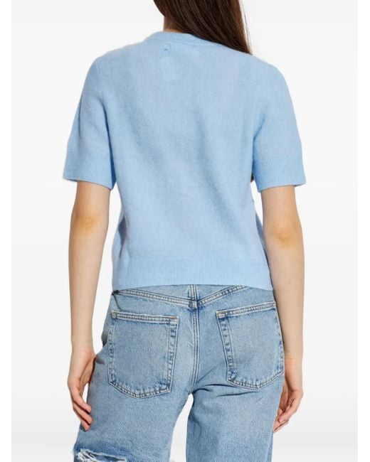 Samsøe & Samsøe Blue Sanoura Button Short-Sleeve Cardigan