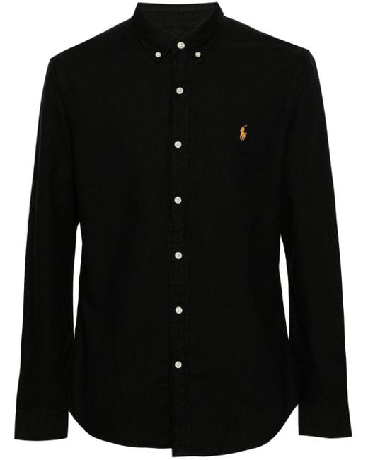 Polo Ralph Lauren Piqué Overhemd in het Black voor heren