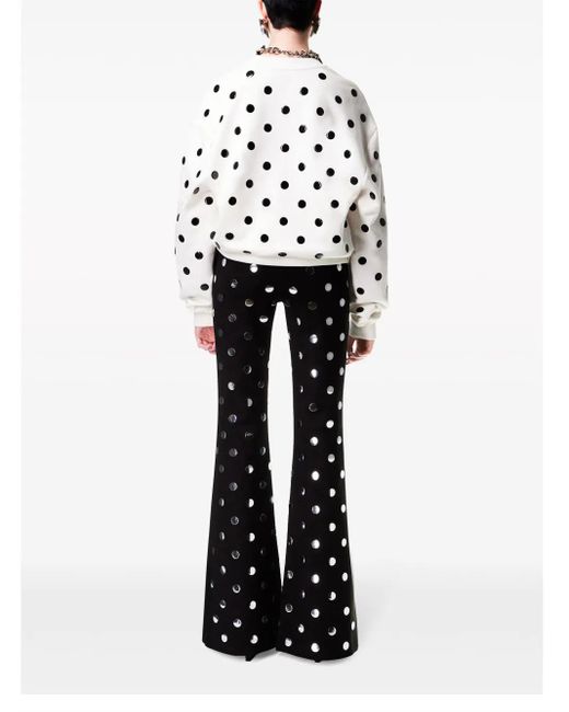 Area White Polka-Dot Cotton Sweatshirt