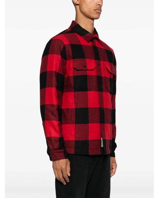 Woolrich Red Buffalo-Checked Jacket for men