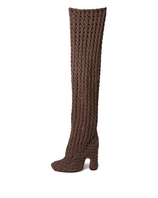Isa Boulder Brown Gestrickte Sock-Boots